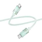 hoco U132 Beijing 1.2m 60W USB-C / Type-C to Type-C Charging Data Cable(Green) - 1