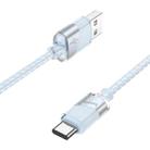 hoco U132 Beijing 1.2m 3A USB to USB-C / Type-C Charging Data Cable(Blue) - 3
