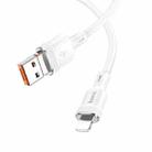 hoco U131 Afortunado 1.2m USB & Type-C to 8 Pin 2 in 1 Charging Data Cable(White) - 2
