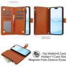 For iPhone 16 YM016 Rhombic Zipper Card Wallet Leather Phone Case with Lanyard(Brown) - 2