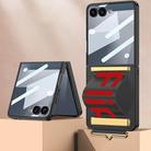 For Samsung Galaxy Z Flip7 5G GKK Integrated Ultra-thin Wristband Holder Phone Case(Black) - 1