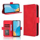For itel A50C Skin Feel Calf Texture Card Slots Leather Phone Case(Red) - 1