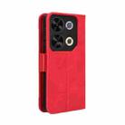 For itel P65 4G Skin Feel Calf Texture Card Slots Leather Phone Case(Red) - 3