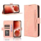 For itel S25 4G Skin Feel Calf Texture Card Slots Leather Phone Case(Pink) - 1