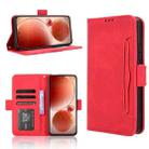 For itel S25 4G Skin Feel Calf Texture Card Slots Leather Phone Case(Red) - 1