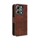 For itel A90 4G Skin Feel Calf Texture Card Slots Leather Phone Case(Brown) - 3