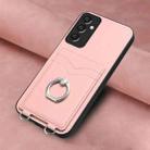 For Samsung Galaxy A24 4G R20 Ring Card Holder Phone Case(Pink) - 2
