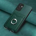 For Samsung Galaxy A34 5G R20 Ring Card Holder Phone Case(Green) - 2