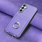 For Samsung Galaxy F15 / M15 R20 Ring Card Holder Phone Case(Purple) - 2