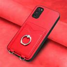 For Samsung Galaxy S20 FE R20 Ring Card Holder Phone Case(Red) - 2