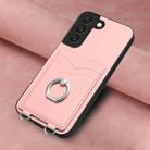 For Samsung Galaxy S22 5G R20 Ring Card Holder Phone Case(Pink) - 2