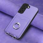 For Samsung Galaxy S22+ 5G R20 Ring Card Holder Phone Case(Purple) - 2