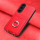 For Samsung Galaxy S23 5G R20 Ring Card Holder Phone Case(Red) - 2