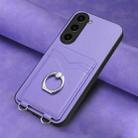 For Samsung Galaxy S23 5G R20 Ring Card Holder Phone Case(Purple) - 2