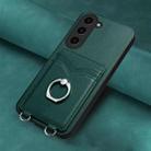 For Samsung Galaxy S23 FE 5G R20 Ring Card Holder Phone Case(Green) - 2