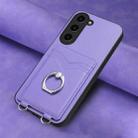 For Samsung Galaxy S23+ 5G R20 Ring Card Holder Phone Case(Purple) - 2