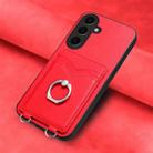 For Samsung Galaxy S24 5G R20 Ring Card Holder Phone Case(Red) - 2