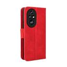 For Honor 200 Pro 5G Skin Feel Calf Texture Card Slots Leather Phone Case(Red) - 3