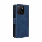 For Honor X5b 4G Skin Feel Calf Texture Card Slots Leather Phone Case(Blue) - 3