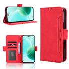 For Honor 400 Lite Skin Feel Calf Texture Card Slots Leather Phone Case(Red) - 1