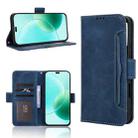 For Honor 400 Lite Skin Feel Calf Texture Card Slots Leather Phone Case(Blue) - 1