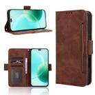 For Honor 400 Lite Skin Feel Calf Texture Card Slots Leather Phone Case(Brown) - 1