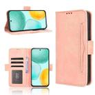 For Honor X6c 4G Skin Feel Calf Texture Card Slots Leather Phone Case(Pink) - 1