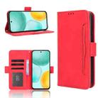 For Honor X6c 4G Skin Feel Calf Texture Card Slots Leather Phone Case(Red) - 1