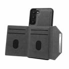 For Samsung Galaxy A55 5G Solid Color Metal Buckle Card Slots Bag Phone Case(Grey) - 3