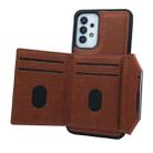 For Samsung Galaxy A14 4G / 5G Solid Color Metal Buckle Card Slots Bag Phone Case(Brown) - 3
