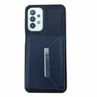 For Samsung Galaxy A13 4G Solid Color Metal Buckle Card Slots Bag Phone Case(Blue) - 2