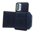For Samsung Galaxy A13 4G Solid Color Metal Buckle Card Slots Bag Phone Case(Blue) - 3