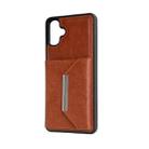 For Samsung Galaxy A06 4G / 5G Solid Color Metal Buckle Card Slots Bag Phone Case(Brown) - 2