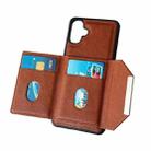 For Samsung Galaxy A06 4G / 5G Solid Color Metal Buckle Card Slots Bag Phone Case(Brown) - 3