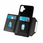 For Samsung Galaxy A06 4G / 5G Solid Color Metal Buckle Card Slots Bag Phone Case(Black) - 3