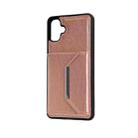 For Samsung Galaxy A06 4G / 5G Solid Color Metal Buckle Card Slots Bag Phone Case(Rose Gold) - 2