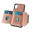 For Samsung Galaxy A06 4G / 5G Solid Color Metal Buckle Card Slots Bag Phone Case(Rose Gold) - 3