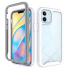 For iPhone 12 mini Starry Sky Solid Color Series Shockproof PC + TPU Protective Case(White) - 1