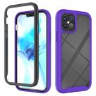 For iPhone 12 / 12 Pro Starry Sky Solid Color Series Shockproof PC + TPU Protective Case(Purple) - 1