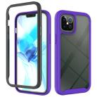 For iPhone 12 Pro Max Starry Sky Solid Color Series Shockproof PC + TPU Protective Case(Purple) - 1