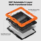 For iPad Pro 13 2024 Silicone Hybrid PC Tablet Case with Shoulder Strap(Orange) - 2