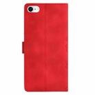 For iPhone SE 2022 / SE 2020 Cherry Blossom Butterfly Skin Feel Embossed PU Phone Case(Red) - 3