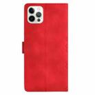 For iPhone 13 Pro Cherry Blossom Butterfly Skin Feel Embossed PU Phone Case(Red) - 3