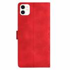 For iPhone 12 mini Cherry Blossom Butterfly Skin Feel Embossed PU Phone Case(Red) - 3