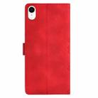 For iPhone XR Cherry Blossom Butterfly Skin Feel Embossed PU Phone Case(Red) - 3