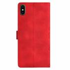 For iPhone XS Max Cherry Blossom Butterfly Skin Feel Embossed PU Phone Case(Red) - 3