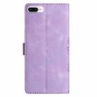 For iPhone 8 Plus / 7 Plus Cherry Blossom Butterfly Skin Feel Embossed PU Phone Case(Purple) - 3