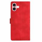 For iPhone 16 Plus Cherry Blossom Butterfly Skin Feel Embossed PU Phone Case(Red) - 3