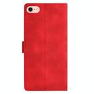 For iPhone 16e Cherry Blossom Butterfly Skin Feel Embossed PU Phone Case(Red) - 3