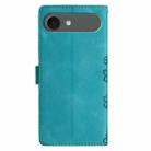 For iPhone 17 Air Cherry Blossom Butterfly Skin Feel Embossed PU Phone Case(Green) - 3
